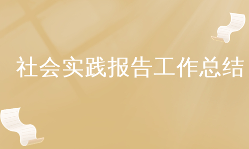 社會實踐報告工作總結