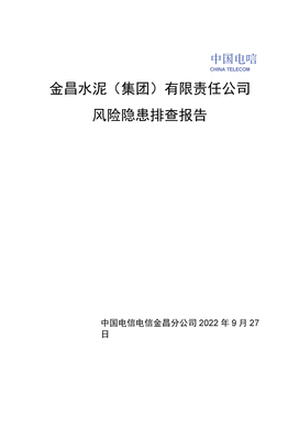 网络风险隐患排查报告