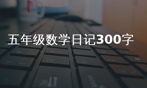 五年级数学日记300字