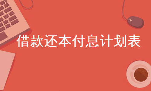 借款还本付息计划表