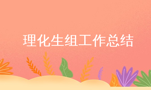 理化生组工作总结