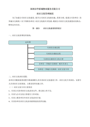 社区文化管理制度