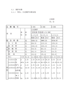 工业与民用锅炉安装【2014江苏省安装工程计价定额】