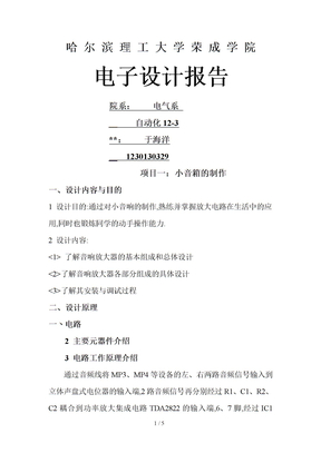 电子设计报告 模板