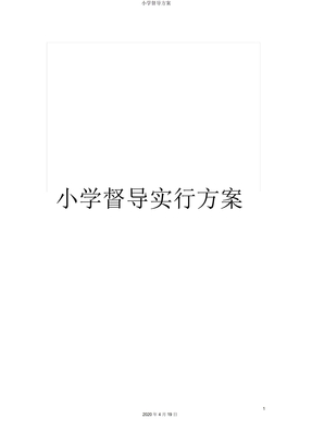 小学督导方案