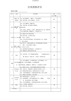 队列考核评分