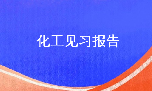 化工见习报告