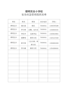 理明XXXX应急预案-副本