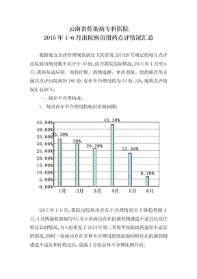 出院病历用药点评总结