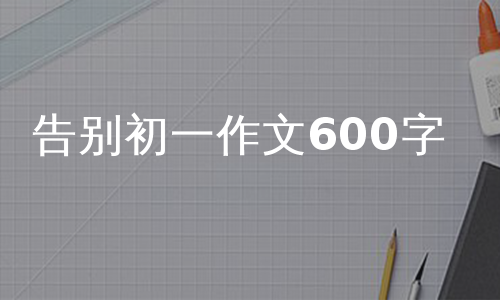 告别初一作文600字