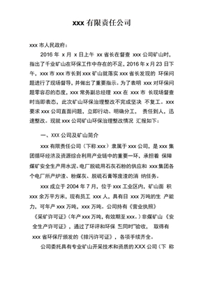 矿山整改报告