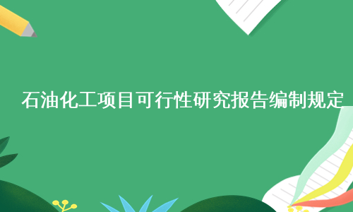 石油化工项目可行性研究报告编制规定