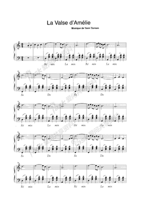 Acordeon Vals De Amelie Partitura Score Partitions Accordeon Accordion Fisarmonica Akkordeon
