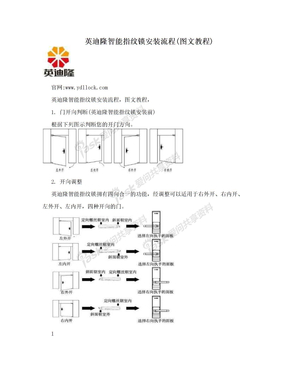 英迪隆智能指纹锁安装流程(图文教程)