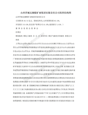 山西晋城无烟煤矿业集团有限责任公司组织结构图