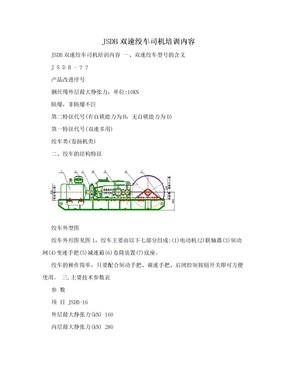 JSDB双速绞车司机培训内容