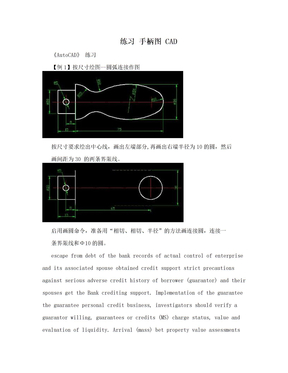 练习 手柄图 CAD