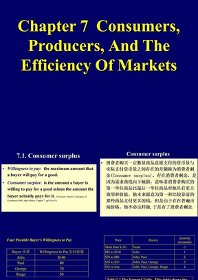 07消费者、生产者与市场效率