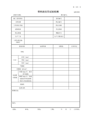 0952塑料波纹管试验检测报告