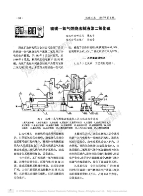 硫磺_氧气燃烧法制液体二氧化硫