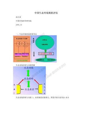 中国生态环境现状评估