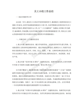 关工小组工作总结