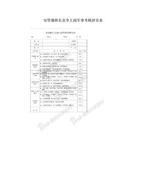 安管部班长竞争上岗军事考核评分表