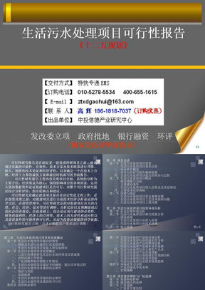 生活污水处理项目可行性研究报告