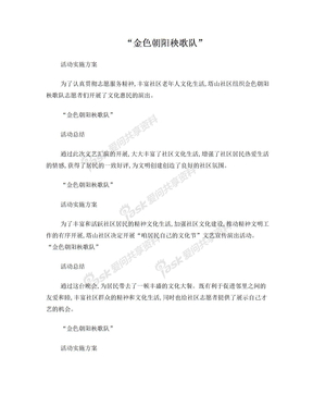 社会组织方案总结
