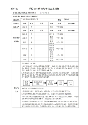 学校校本研修与考核方案模板