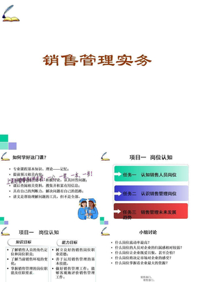 项目一销售管理岗位角色认知ppt课件