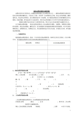 【高中数学】抽象函数问题的求解策略