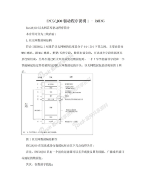 ENC28J60驱动程序说明1 - RMING