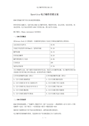 电子邮件营销方案大全