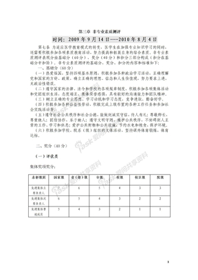 中山医学院学生综合素质测评表