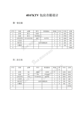 40㎡KTV包房音箱设计