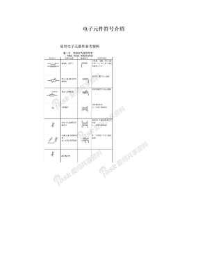 电子元件符号介绍