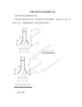 实验学校文化长廊预算方案