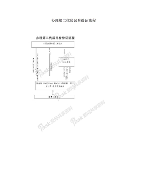 办理第二代居民身份证流程