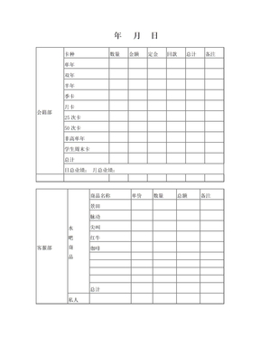 每日销售日报表