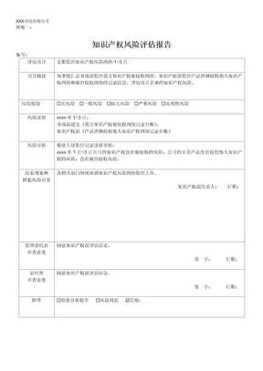 知识产权风险评估报告（季度）