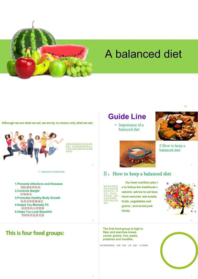 健康饮食英语ppt课件 (2)