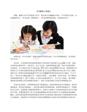 小学教师工作感言