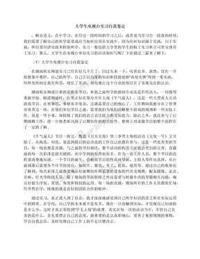 大学生电视台实习自我鉴定