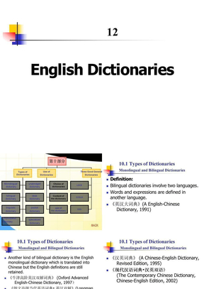 现代英语词汇学概论12-English-Dictionaries