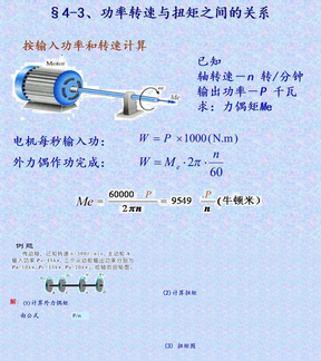 功率扭矩计算