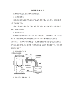 油烟机安装规范