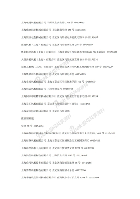上海制造型企业注册名录(销售必备)