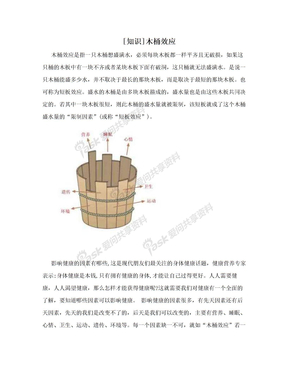 [知识]木桶效应