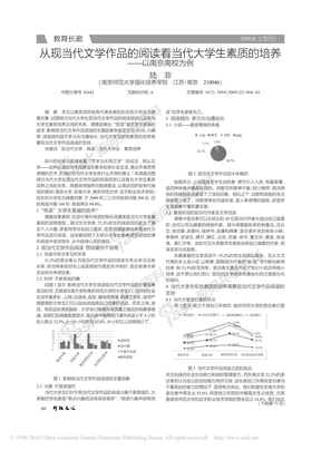 从现当代文学作品的阅读看当代大学生素质的培养_以南京高校为例